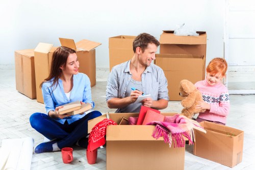Small office relocation service in Surrey with desks and equipment