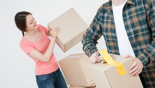 Charity donation and reusable items from storage