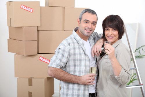 Professional movers packing and transporting belongings for a Surrey relocation