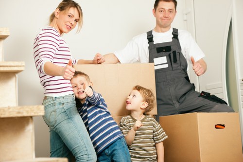 Careful handling of filing cabinets and workstation furniture in an office relocation